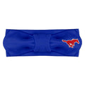 Creative Knitwear SMU Mustangs Infant Girls Royal Solid Hair Knot Headband Embroidered Logo - Size Newborn - 4T