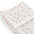 Changing Pad Cover for Baby Girls Boys, Muslin Changing Table Pad Covers with Boho Style, Neutral Color Soft and Breathable (Flower-A)