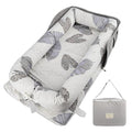 Baby Lounger, Foldable Cotton Baby Lounger Pillow for Newborn, Breathable & Soft Baby Nest for Home and Easy Travel, 0-12 Months Baby Nest Lounger Ideal Baby Essential Shower Gifts