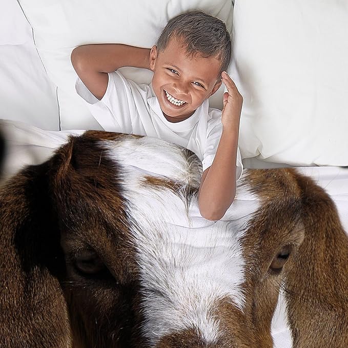 CafePress Cute Kid Goat Throw Blanket Super Soft Fleece Plush Throw Blanket, 60"x50"