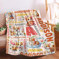 Personalized Custom Corgi Dog Blanket Gifts for Kids Boys Girls with Name - Customized Corgi Dog Super Soft Lightweight Flannel Sheets Decor for Crib Nap Couch - 90"x120" for Whole Family