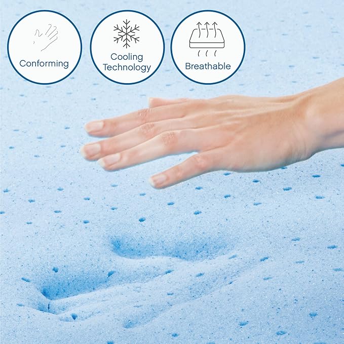 Classic Brands Cool Gel Ventilated Memory Foam 12-Inch Mattress | CertiPUR-US Certified | Bed-in-a-Box, California King