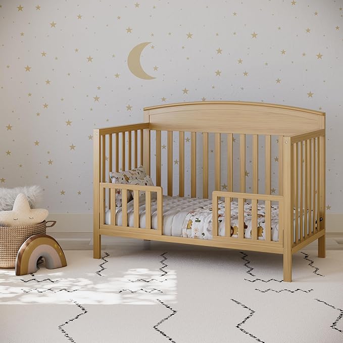 Graco Benton 5-in-1 Convertible Crib (Driftwood) – GREENGUARD Gold Certified, Converts from Baby Crib to Toddler Bed, Daybed and Full-Size Bed, Fits Standard Full-Size Crib Mattress