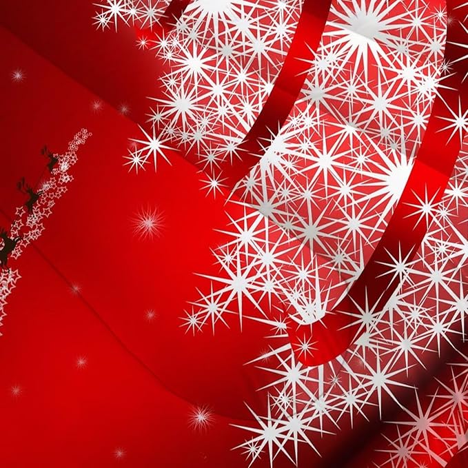 kxry Merry Christmas Comforter Set Santa Claus Deer Christmas Tree Galaxy Red Bedding Quilt Queen Size for Girls Boys Kids 1 Comforter + 2 Pillow Cases