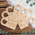 Baby Closet Dividers for Clothes Organizer - Set of 7 Adorable Wooden Double-Sided Baby Clothes Size Hanger Organizer from Newborn to 24 Months for Nursery Beautiful Decor