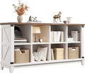 EnHomee 8 Cube Storage Organizer, Cube Organizer with Storage, Book Shelf for Bedroom and Home Office,White,Wood