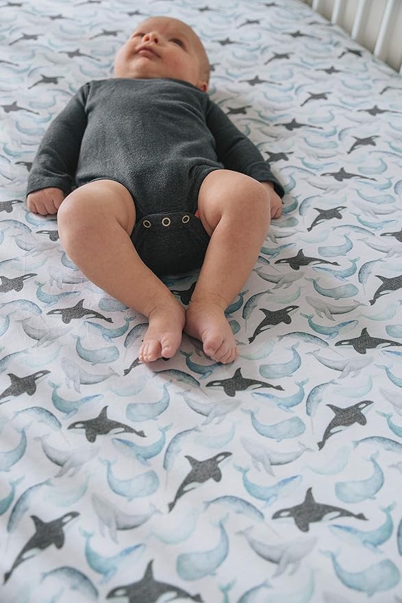 Premium Fitted Knit Crib Sheet/Toddler Sheet Kai by Copper Pearl