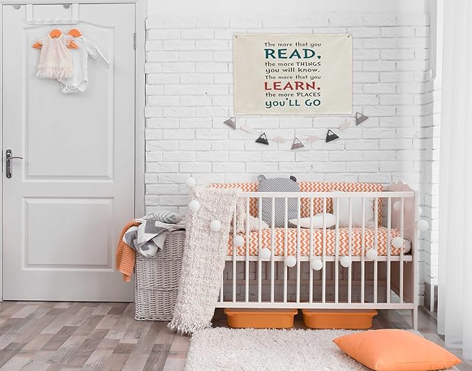 Reading Room Wall Decor-Rectangular Canvas Banner Flag Wall Decor for Boy Girl Kids,Above Writing Desk Reading Room Decor-Birthday Christmas Gift-the More That You Read,the More That You Learn