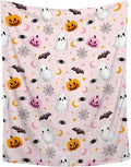 Cute Ghost Blanket for Boys Girls - Halloween Decor for Couch/Bed/Living Room - Ultra Soft Blanket Home Decor for All Seasons - 90"x120"-Familys/King Size