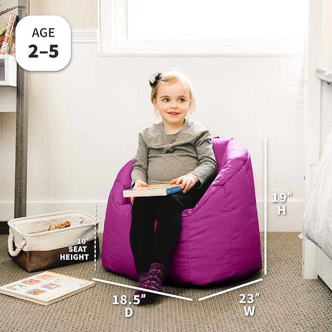 Big Joe Milano Kid's Beanbag Chair Pink Passion Smartmax