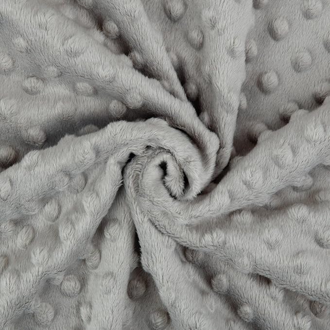 BORITAR Baby Blanket for Boys Girls Super Soft Double Layer Minky with Dotted Backing, Lovely Grey Elephant Animal Design Blanket for Toddler Newborn 30 x 40 Inch(75x100cm)