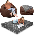 CordaRoy's Chenille Bean Bag-Convertible Bean Bag Chair-Machine-Washable Chenille Fabric Cover-for Basement,Living Room,Game Room,Dorm & More - King Size - Espresso | Made in The USA