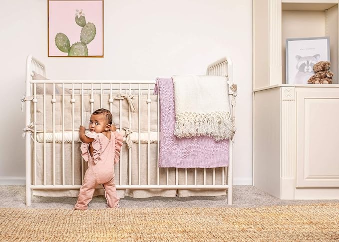 Crib Fitted Sheet by Pure Bamboo - Genuine 100% Organic Viscose Derived from Bamboo, Luxuriously Soft, Ultimate Cooling, Fits Standard Size Crib Mattress (Pink)
