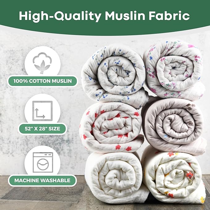 Extra Soft Muslin Fitted Crib Sheets 100% Organic Cotton Baby Crib Sheets for Standard Crib Mattress | 28 X 52 Inches