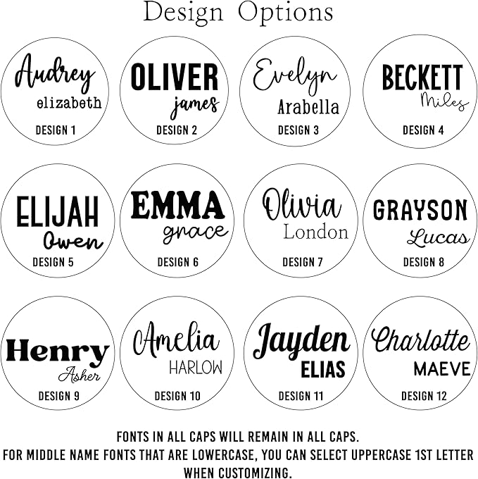Personalized Baby Girl Floral Engraved Birth Announcement Name Sign, Baby Name Reveal, Sign for Hospital, Newborn Photo Prop, 19 Font Options, 30 Colors (Name Sign)