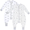 Mama Cheetah Toddler Sleep Sack with Feet, Long Sleeve 0.5 TOG Organic Cotton Baby Sleeping Bag with Legs, Wearable Blanket for Walkers w/ 2-Way Zipper, Toddler Blanket for Girls & Boys 3-4T