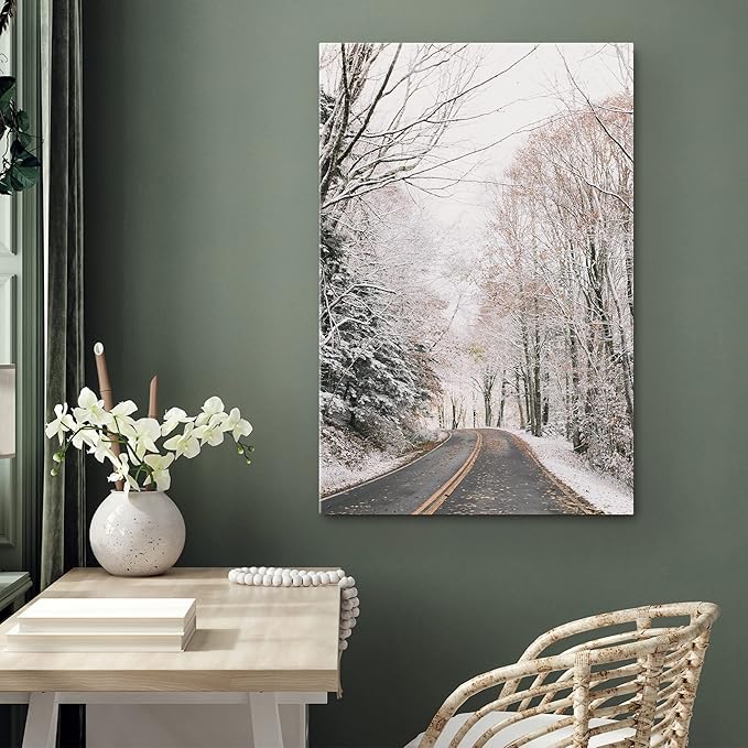 SIGNWIN Canvas Wall Art Woodland Nursery Decor Winter Trees Cool Dramatic Forest Multicolor Nature Photography Rustic - 16x24 inches