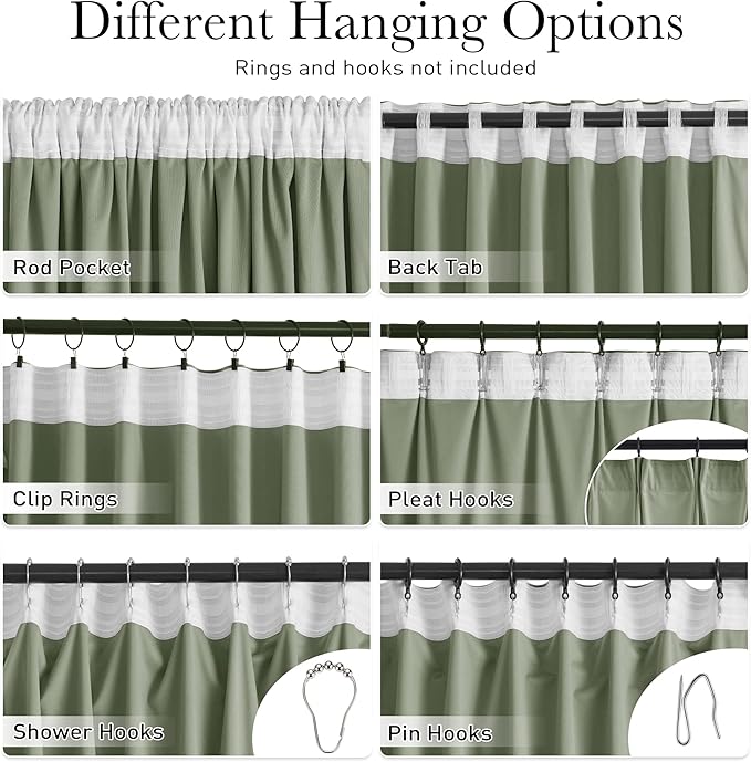 StangH Sage Green Velvet Curtains 120 inches - High Ceiling to Floor Curtains Back Tab Thermal Insulated Drapes for Sliding Door/French Door/Hall, W52 x L120, 2 Panels