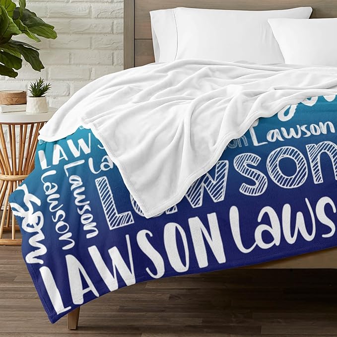 Dr.TOUGH Personalized Blankets with Name Customized Baby Blankets for Girls Boys Adults Monogrammed Blankets and Throws Christmas Birthday Mothers Valentines Day Gift (Z-Colorful 01, 40''×50'')