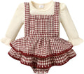 YOUNGER TREE Newborn Baby Girl Fall Winter Outfits Long Sleeve Romper Corduroy Overall Dress Infant Skirt Clothes Sets