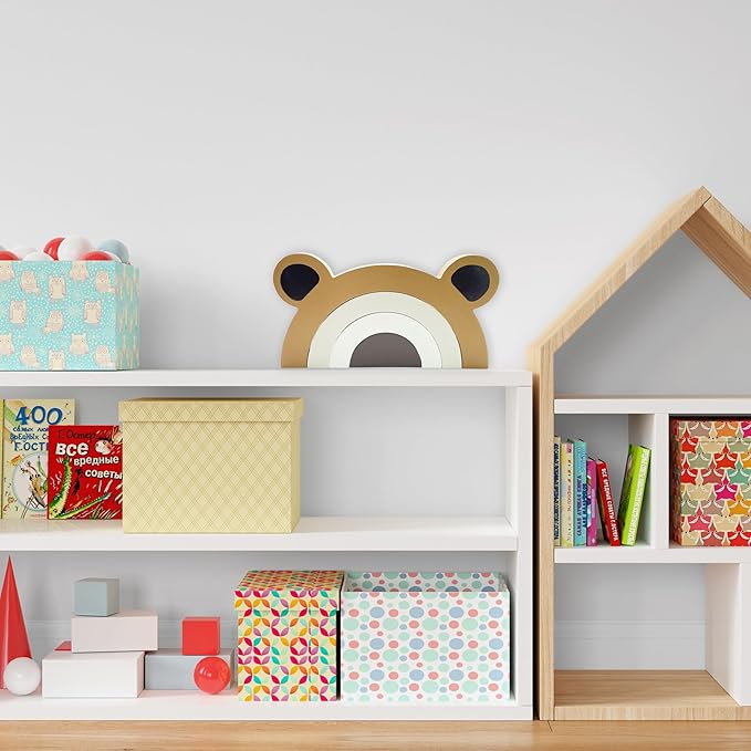 Wooden Bear Rainbow Decoration Wooden Bear Rainbow Decor Kids Room Decor Woodland Nursery Decor for Baby Bear Nursery Decor for Bedroom Nursery Room Shelf…