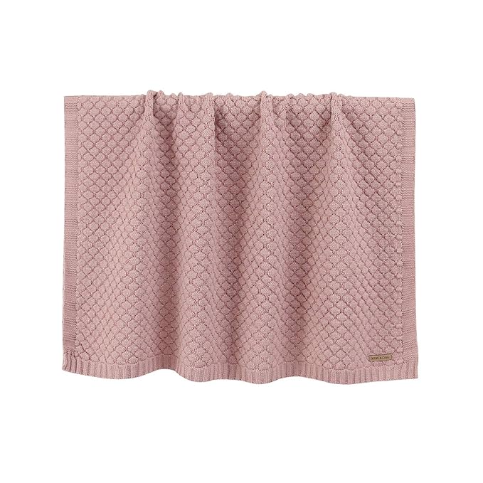 mimixiong Baby Blanket Knitted Soft Swaddling Receiving Baby Blankets for Crib Stroller Nude Pink 40x30 Inches…