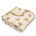 Double Layered 100% Cotton Muslin Baby Blanket Ultra-Soft 40x40 Inch Swaddling Nursery Crib Blanket(Cute Bear)