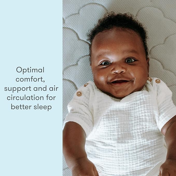 Newton Baby Crib Mattress and Toddler Bed - Waterproof - Ultra-Breathable Proven to Reduce Suffocation Risk, 100% Washable, Better Than Organic, 2-Stage Removable Cover, Deluxe 5.5" Thick Grey