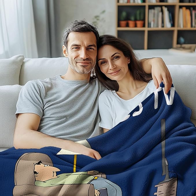 Birthday Gifts for Men Dad Uncle Grandpa, Happy Birthday Gifts for Christmas Fathers Day, Birthday Gift Ideas, Relaxing Blanket Gifts for Coworker, Watches TV with Eyes Closed Blanket, 50"x 60"