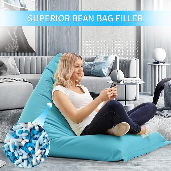 6LBS Shredded Memory Foam Filling Bean Bag Filler, Added Gel Particles Comfortable and Soft,Very Suitable for Filling Bean Bags, Pillows,Dog beds, Couch Cushion