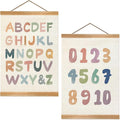 ZTGDA Alphabet Numbers Posters Set of 2, Alphabet Numbers Wall Art Poster, ABC Banner Poster, Number Banner Wall Hanging Decor for Toddler Room Playroom Nursery Wall Classroom Decor (12x16inch 123)