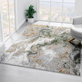 LUXE WEAVERS Marble Swirl Abstract Area Rug, Green 4x5