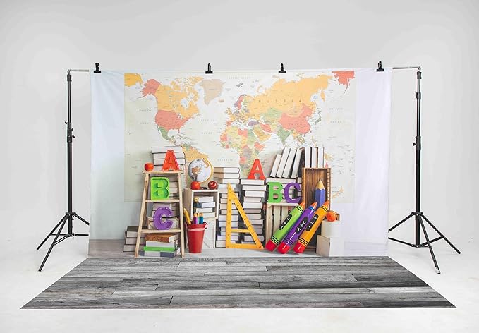 Kate Photography Foor Mats Grey Retro Wood Printed Floor Mats Rubber Floor Mat Newborn Photography Drops Photo Studio Props 8X5ft