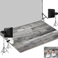 Kate Photography Foor Mats Grey Retro Wood Printed Floor Mats Rubber Floor Mat Newborn Photography Drops Photo Studio Props 8X5ft