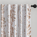 MEETSKY Blackout Curtains 72 Inches Long Leaves Patterned Farmhouse Thermal Insulated Privacy Protection Drapes with Rod Pocket Back Tab for Bedroom Living Room, 2 Panels, 50" Wide, Khaki