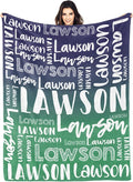 Dr.TOUGH Personalized Blankets with Name Customized Baby Blankets for Girls Boys Adults Monogrammed Blankets and Throws Christmas Birthday Mothers Valentines Day Gift (Z-Colorful 02, 60''×80'')