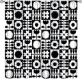 Mid Century Geometric Floral Curtains,Vintage 70s Window Treatments for Boys Girls Kids Bedroom Curtains,Boho Black and White Floral Curtains 63"" W X 72"" L, Style-10