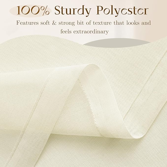 Dreaming Casa Ivory Sheer Curtains 84 Inches Long, Rod Pocket & Back Tab Light Filtering Textured Sheers for Living Room Bedroom, 2 Panels, Each 100" W x 84" L