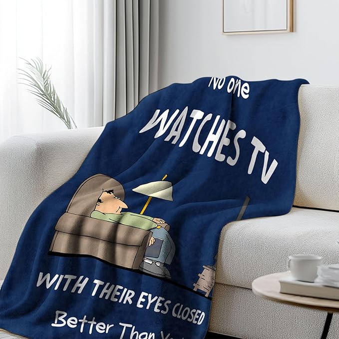 Birthday Gifts for Men Dad Uncle Grandpa, Happy Birthday Gifts for Christmas Fathers Day, Birthday Gift Ideas, Relaxing Blanket Gifts for Coworker, Watches TV with Eyes Closed Blanket, 50"x 60"