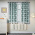 MYSKY HOME Kids Curtains for Boys Bedroom Room Darkening Grommet Double Layer Curtains for Son Room Decor 63 Inches Long White Pom Pom Sheer Blackout Curtains 2 Layers Teal 52 x 63 Inch 2 Panels