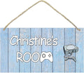 Personalized Name's Blue-background game console decor Nursery Kid's Children's Girls Bedroom Door Sign Wood Plaque Sign Wall Decor Gift