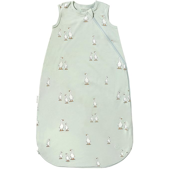 Ecolino Organic Cotton Baby Sleep Sack - 2-Way Zipper Baby Wearable Blanket - Infant Sleeping Bag Sack - 6-18 Months - Goose