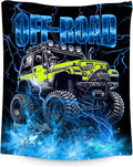 Boys Blanket Truck Blankets Off-Road Gifts for Kids Son Grandson, 60"x80" Soft Plush Cozy Throw for Room Decor