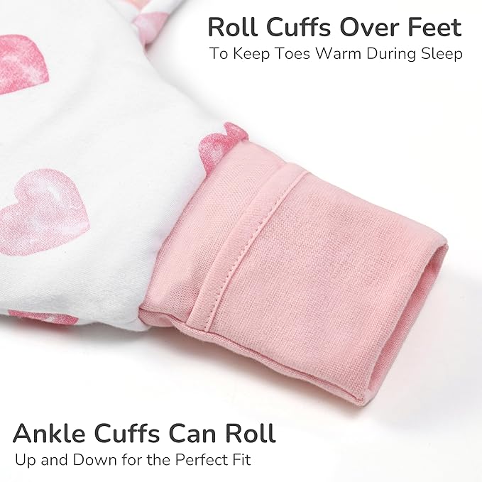 Mama Cheetah Toddler Sleep Sack with Feet 3T-4T, 2.5 TOG Organic Cotton Baby Sleeping Bag with Legs, Winter Baby Wearable Blankets for Early Walker