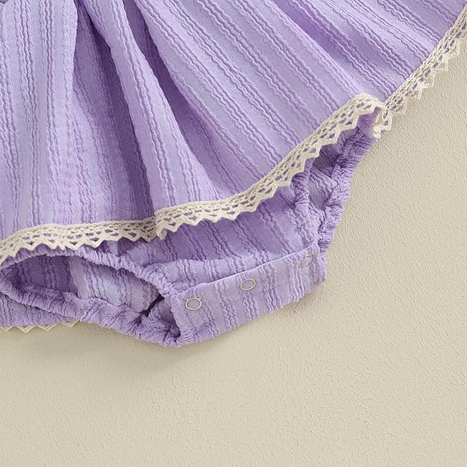Newborn Baby Girl Bodysuit Sleeveless Halter Frill Romper One-piece Jumpsuit with Headband Summer Clothes Set