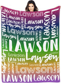Dr.TOUGH Personalized Blankets with Name Customized Baby Blankets for Girls Boys Adults Personalized Name Blanket for Kids Adults