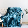 NEWCOSPLAY Super Soft Faux Fur Throw Blanket for Couch Dark Blue Sherpa Fuzzy Plush Warm Blanket for Sofa Bed (Dark Blue, Throw(40"x50"))