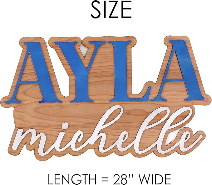 Large Wood Nursery Sign | Nursery name sign for Kids | Custom Wood Name Sign | 3D Wood Baby Name Sign (White)
