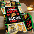 Taco Fleece Blanket Just a Girl Who Loves Tacos Throw Blankets for Girls Women Super Soft Warm Flannel Cartoon Food Throws Gifts for Kids Cozy Fuzzy Plush Stuffed Couch Bed Bedding Decor 80"x60"