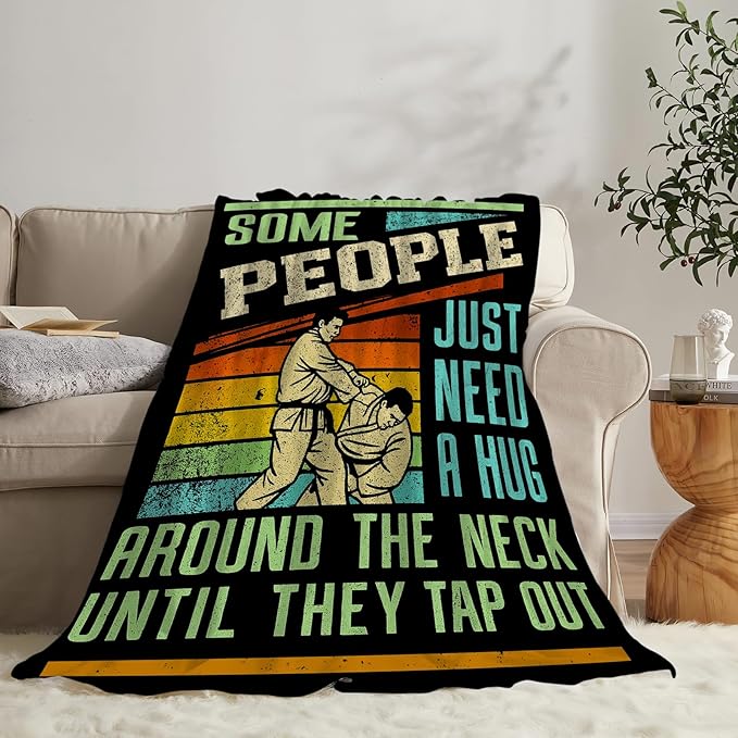 Wrestling Fleece Blanket Sports Wrestle Throw Blankets for Girls Boys Super Soft Warm Flannel Vintage Throws Gifts for Men Women Cozy Fuzzy Plush Stuffed Couch Bed Bedding Decor 80"x60"